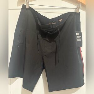Hurley Black Swim Shorts. NEW with tags. Size 32. 18” length.